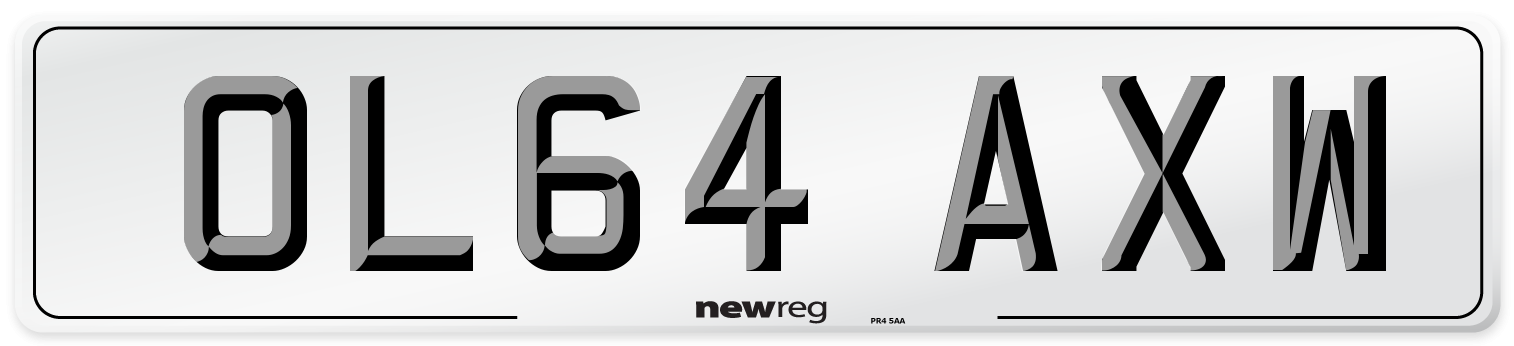 OL64 AXW Number Plate from New Reg
